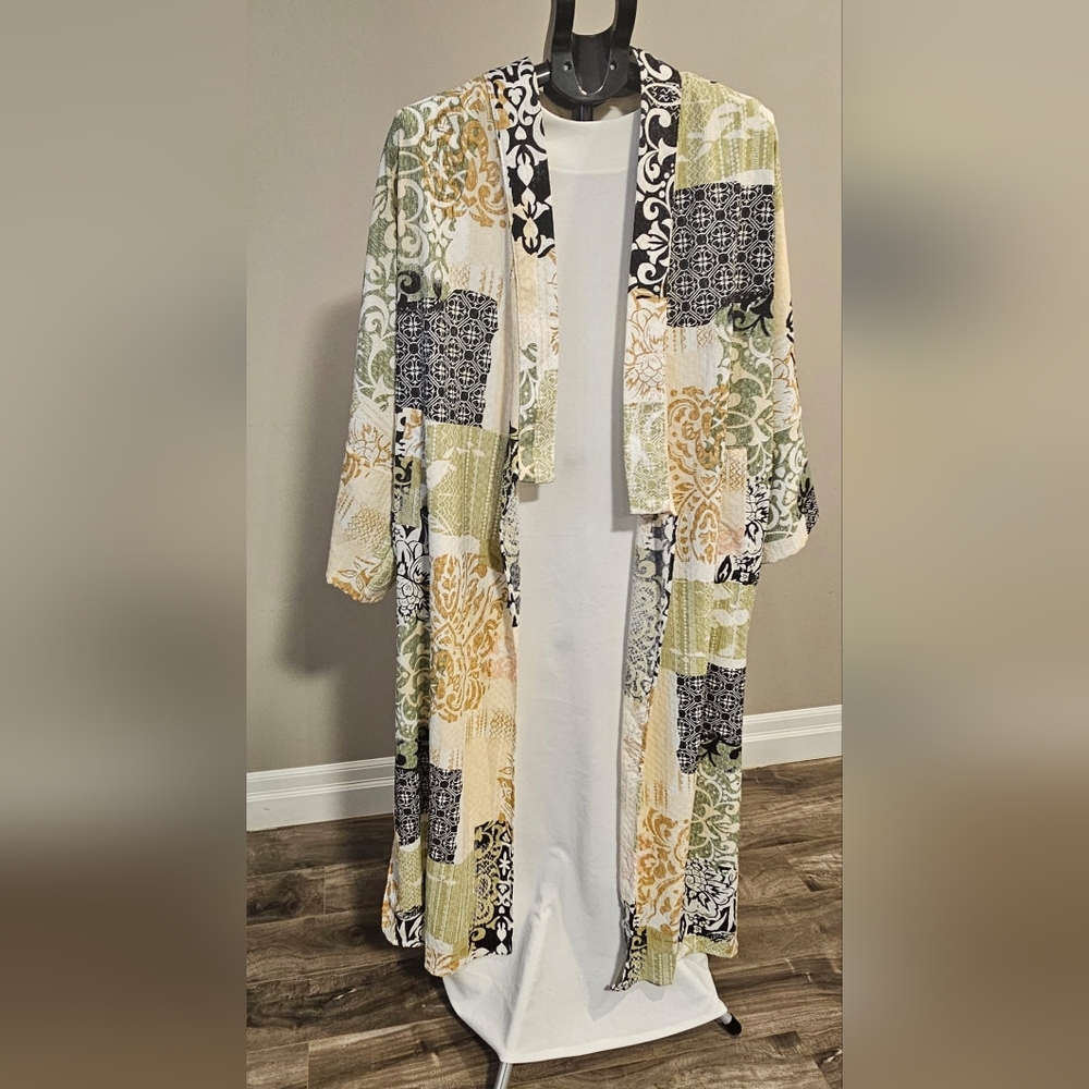 Patchwork Long Kimono Jacket